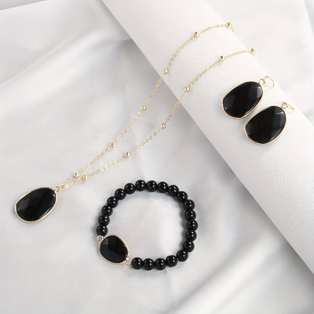 Bahor va yoz zargarlik to'plami: Rang-barang toshlardan yasalgan marjon, bilaguzuk va qisqa chokerdan iborat taqinchoqlar, partiyalar va ta'tillar uchun mukammal.