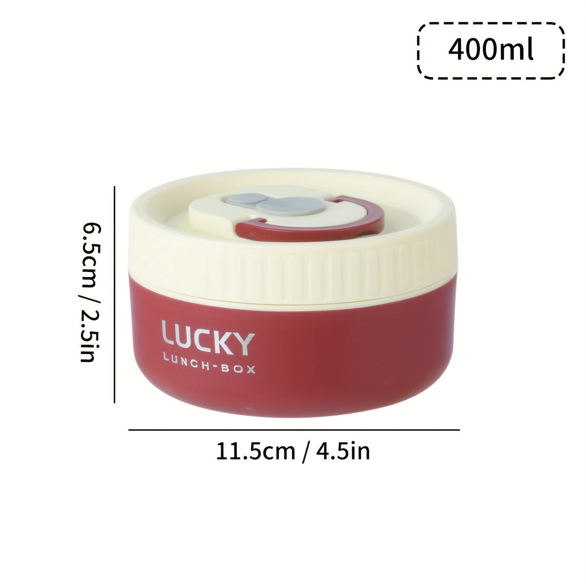 Stainless Steel Lunch Box Leak-Proof Round Bento Container for Meals and Salads