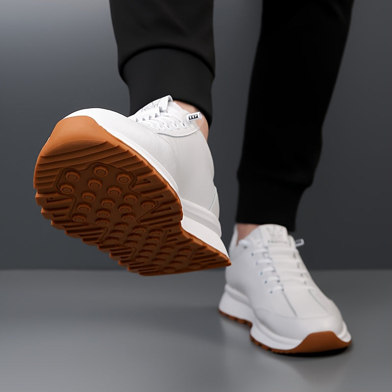 Men's Microfiber Synthetic Leather Slip-On Casual Sneakers for Outdoor Activities