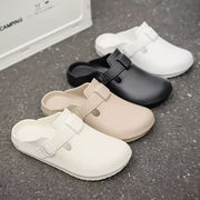 Women's EVA Slides Durable Indoor Outdoor Slippers Black White Gray