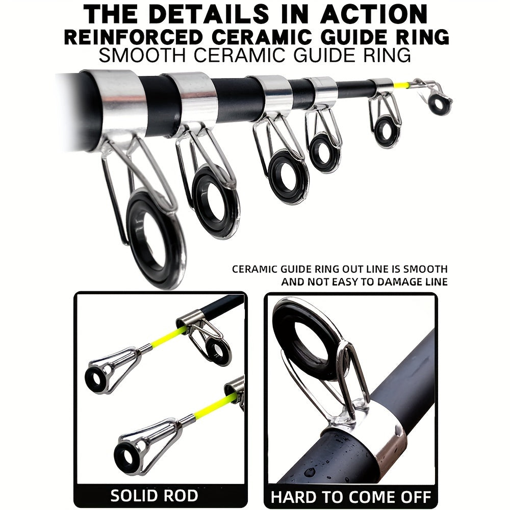 Telescopic Carbon Fiber Fishing Rod for Long-Distance Sea Casting Sturdy Lightweight