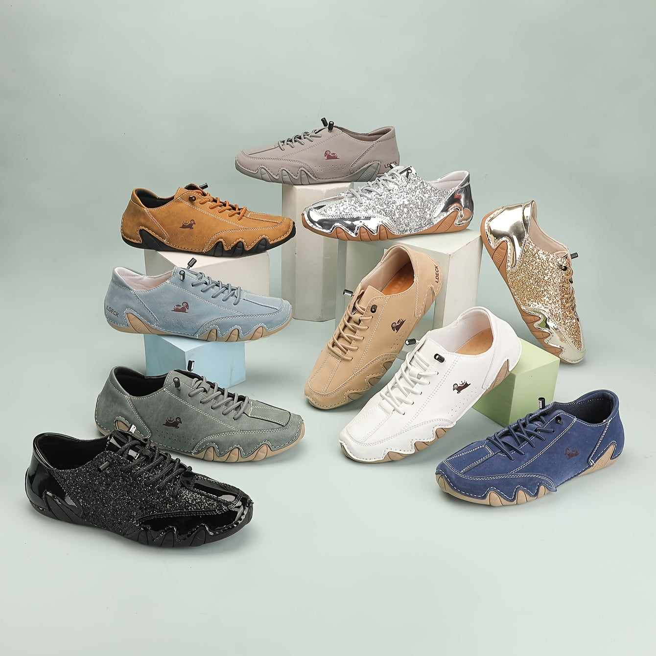 Women's Solid Color Lace Up Sneakers Lightweight Breathable Comfort Shoes