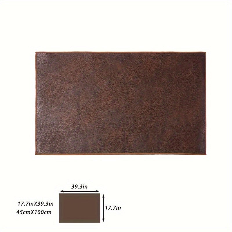 Waterproof Faux Leather Double-Sided Table Runner in 4 Sizes for Home Decor