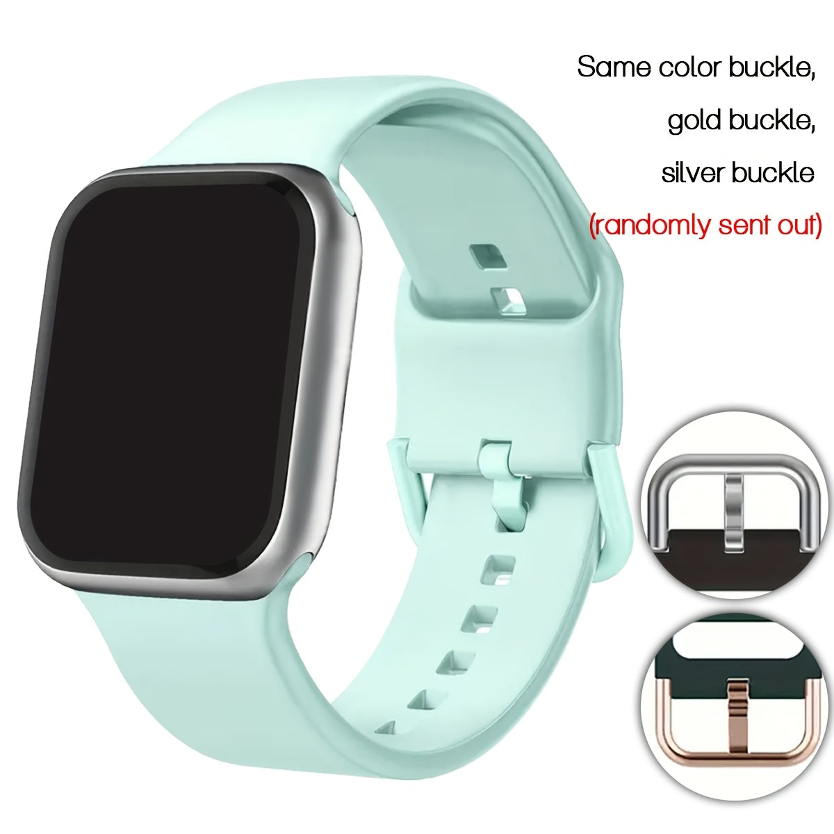 Sport Silicone Watch Band for Apple Watch Series 1-10 Compatible with 38mm to 49mm Men Women