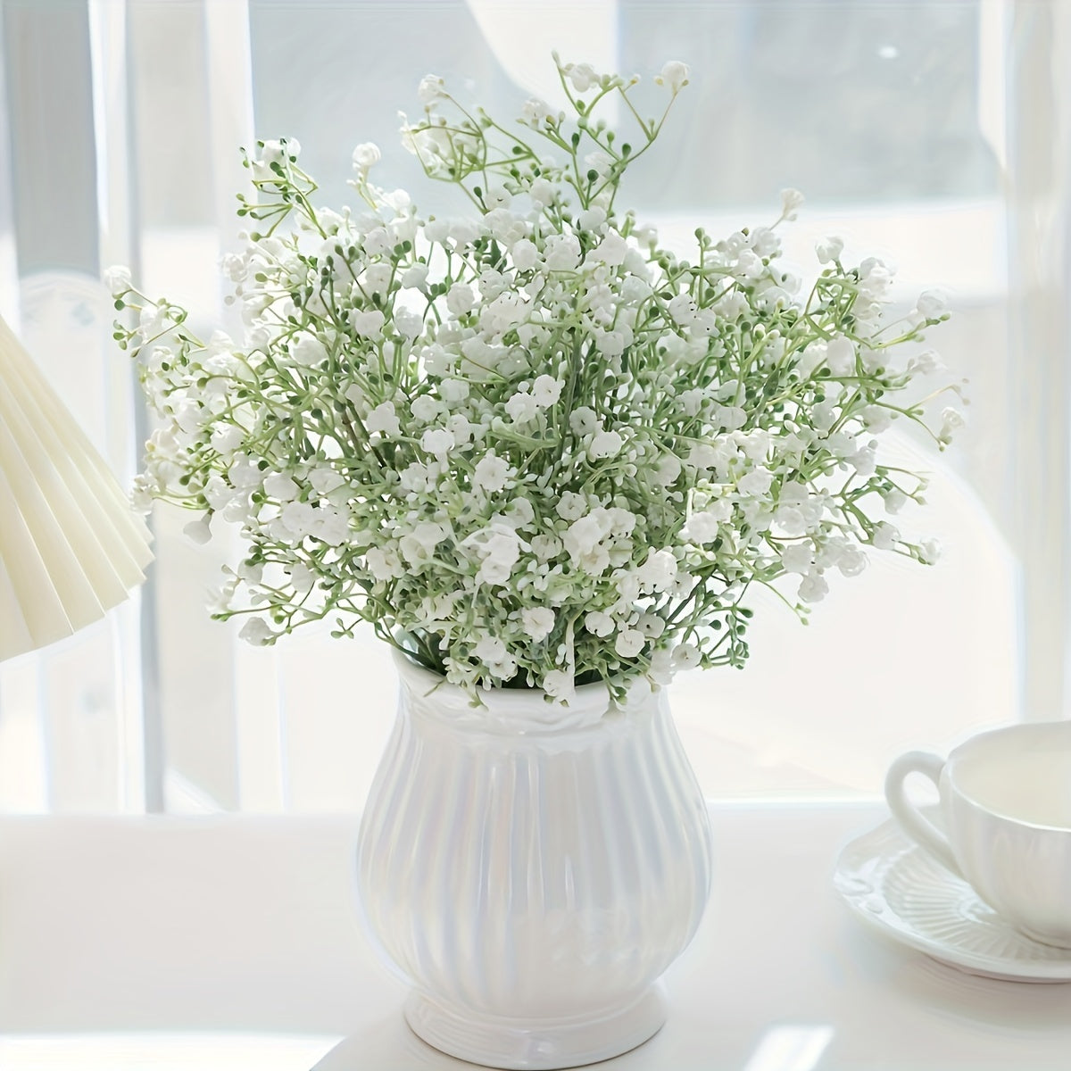 Artificial Faux Gypsophila Flowers for Wedding and Engagement Decor Tabletop Arrangement