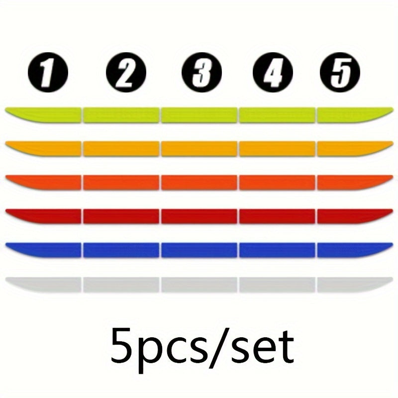 5Pcs Car Reflective Warning Stickers Rear Collision Prevention Safety Cover