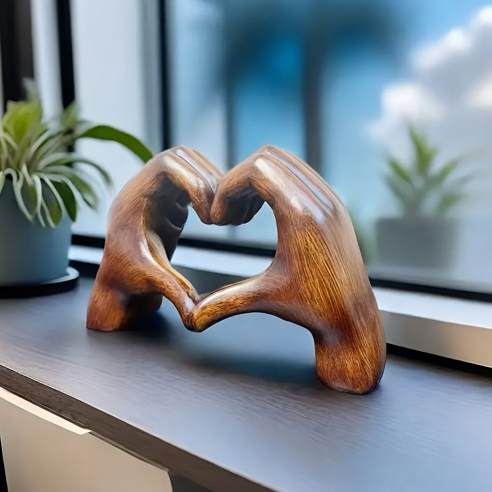 Heart-Shaped Resin Sculpture Home Decor Gift for Holidays or Special Occasions