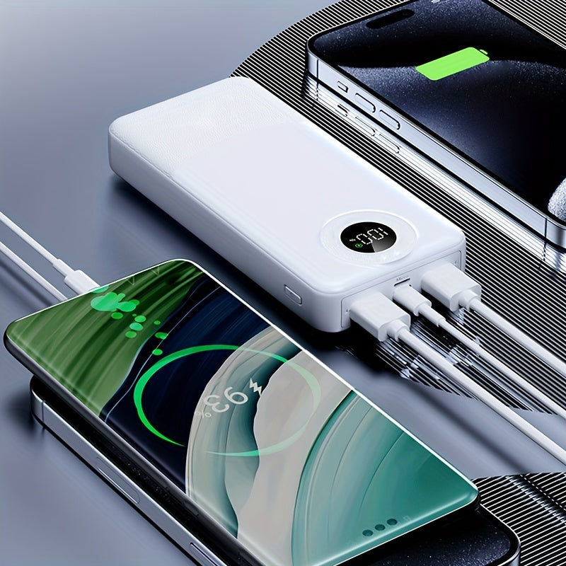 20000mAh Quvvat Banki Tez zaryadlash LED displey Ikki kirish chiqish portativ favqulodda zaryadlovchi iPhone Android uchun