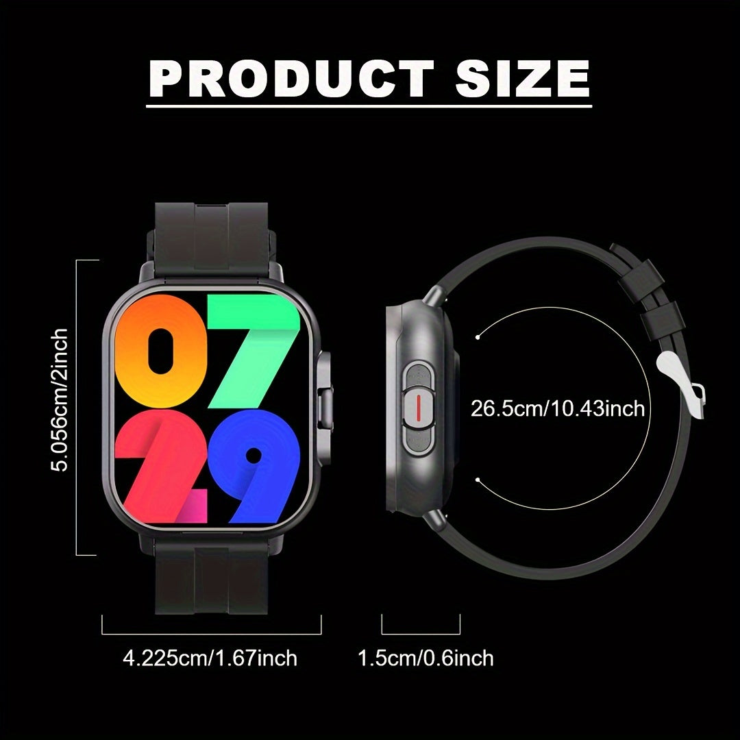 Wireless Smartwatch and Earphones with Silicone Strap 2-in-1 Fitness Tracker