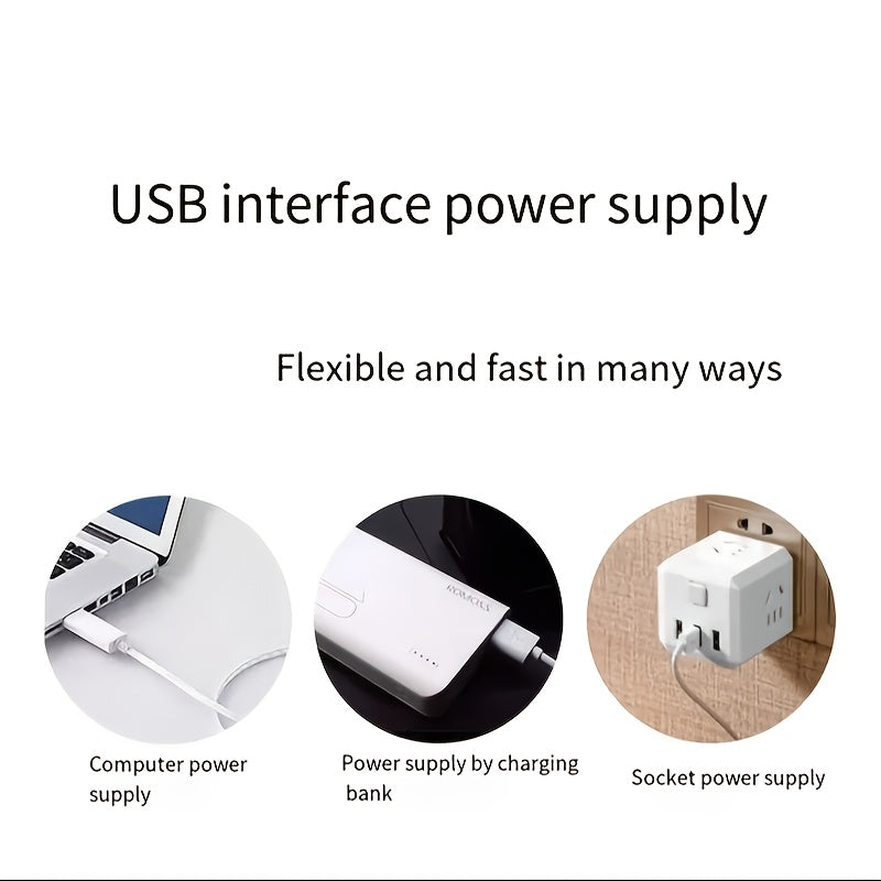 Quiet USB Desktop Cooler Fan with Night Light, 6-Speed Bladeless Air Conditioner Humidifier Purifier