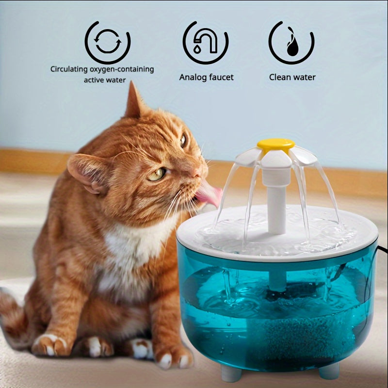 Silent USB Pet Water Fountain for Cats and Dogs 1.5L Food-Grade PP