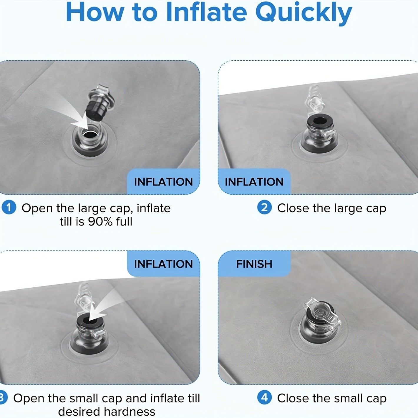 Inflatable PVC Footstool for Office, Car, Train, Airplane Leg Rest Cushions