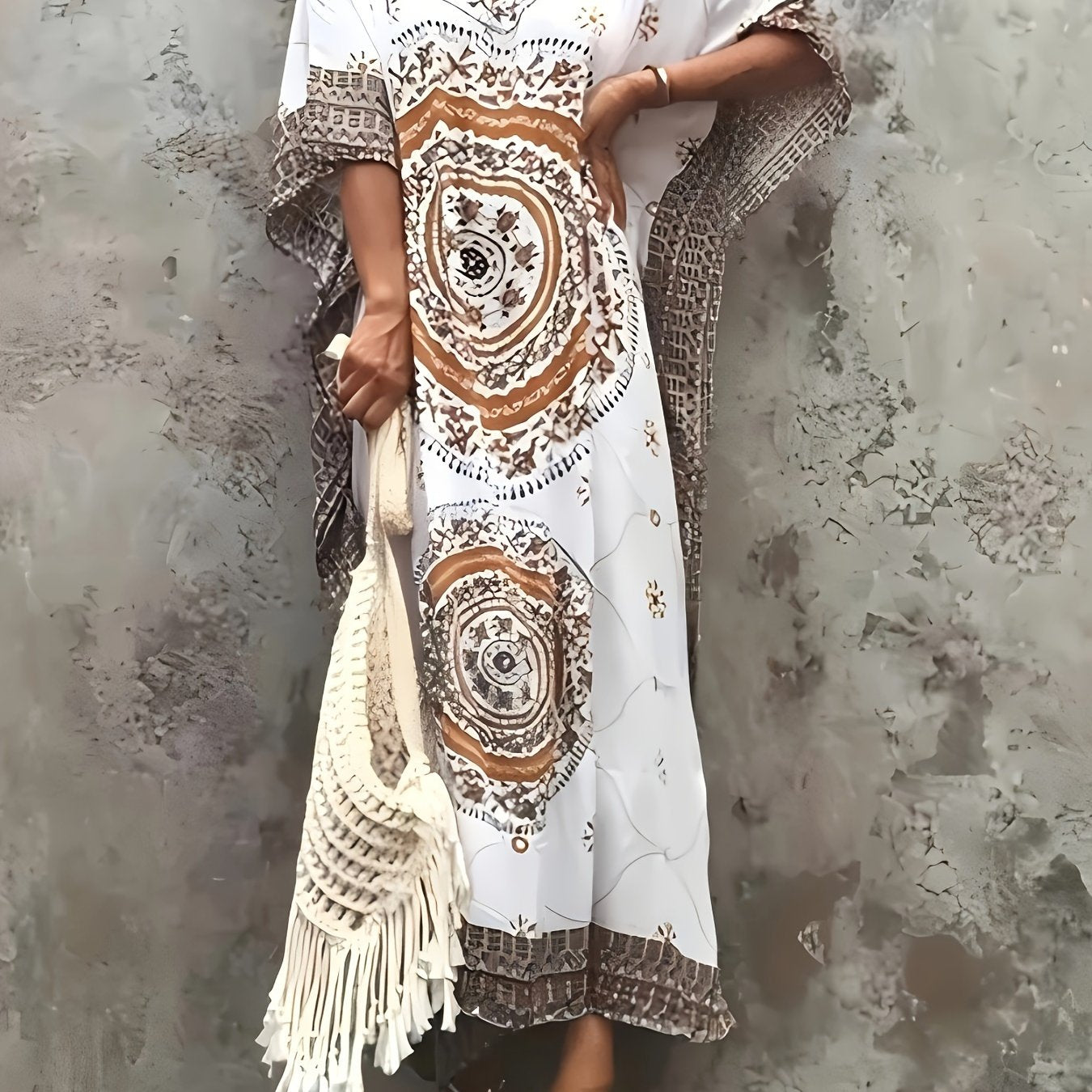 Quyoshdan himoya qilish uchun plyaj yubkasi va qobiq kostyumlari to'plami Rayon Boho uslubi