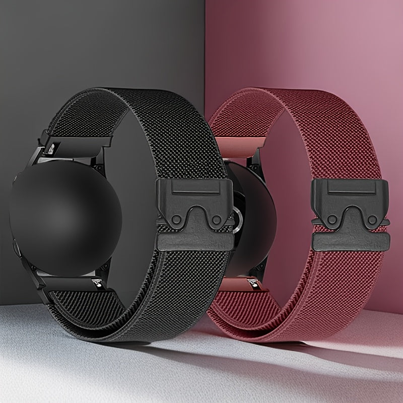 Elastic Nylon Watch Strap Adjustable Polyamide Band for Smartwatches 18mm 20mm 22mm