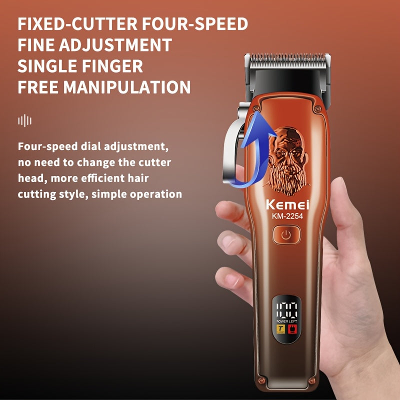 Электрический набор машинок для стрижки волос с USB-зарядкой, низкий уровень шума, салонное качество для мужчин дома