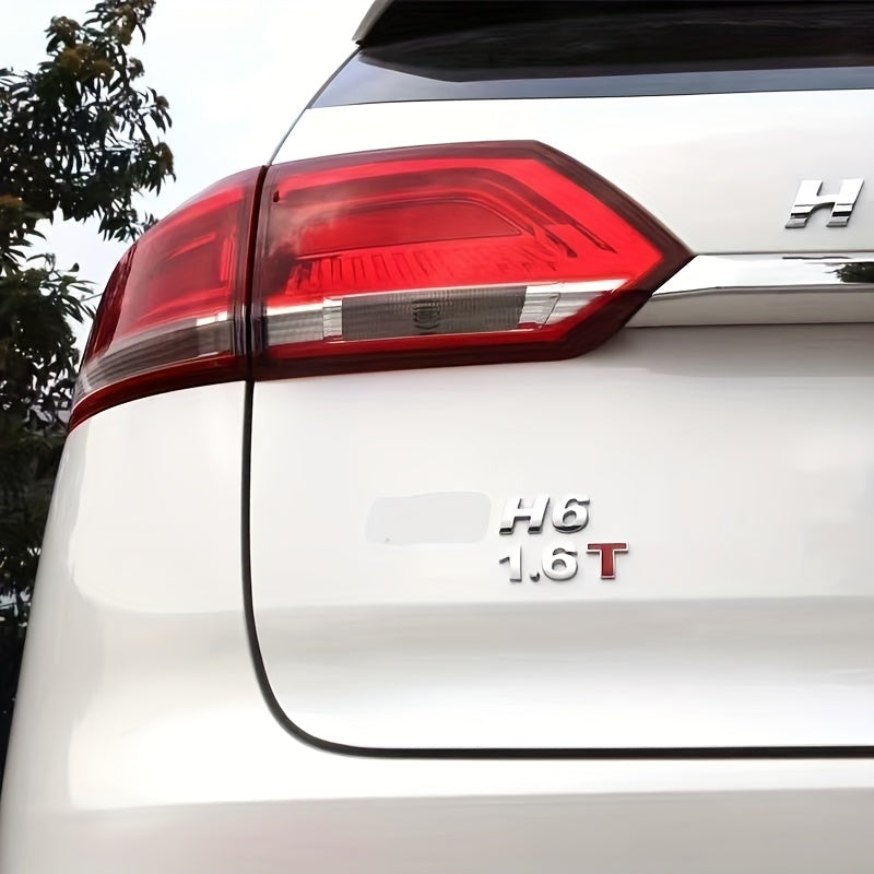 Car Sticker with 3D Letters and Numbers Gold Silver Car Emblem Tail Badge