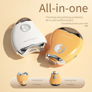 1 dona ergonomik 2-in-1 elektr tirnoq kesgichi va maydalagichi, USB orqali zaryadlanadigan xususiyat, 3 tezlik sozlamalari, LCD displey, Type-C tez zaryadlash, uzoq muddatli batareya hayoti va ichki saqlash qutisi bilan