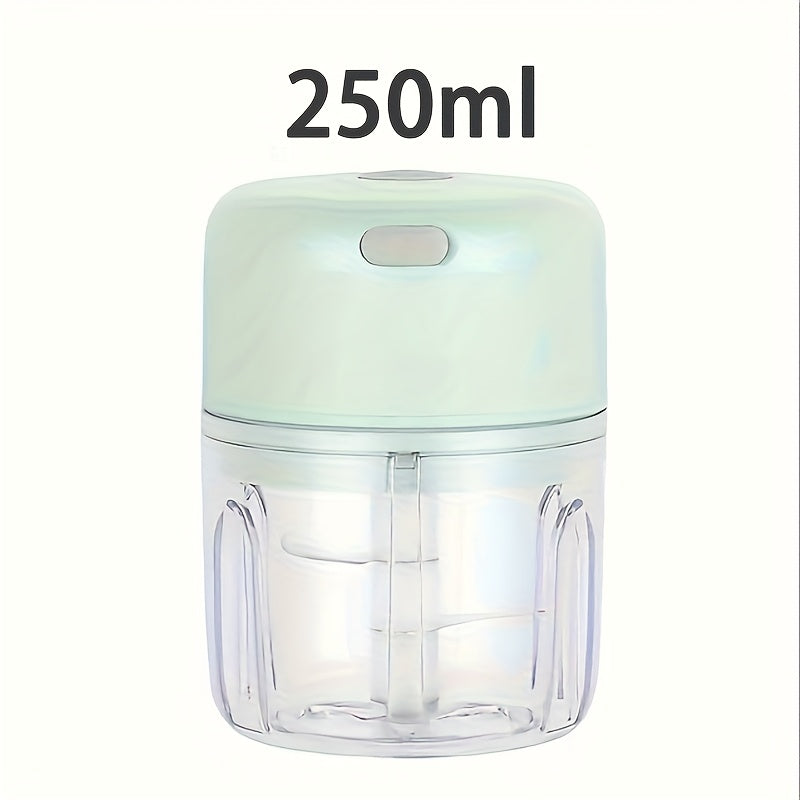 Portable Electric Mini Garlic Chopper 100/250ML Rechargeable Kitchen Gadget