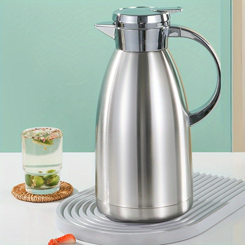 Blue 1.8L Stainless Steel Vacuum Insulated Kettle with Black Lid for Hot Cold Drinks