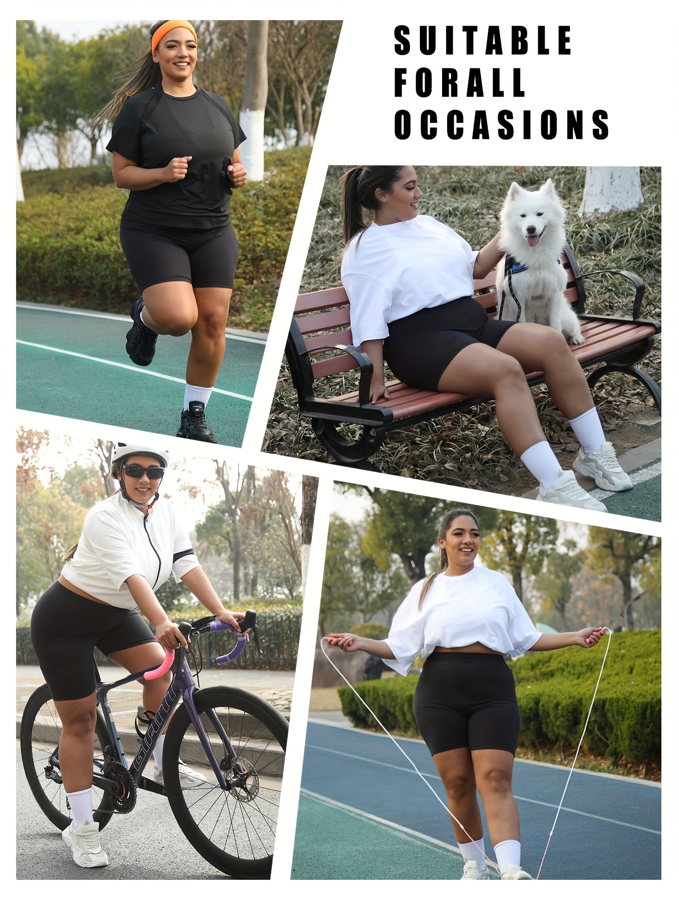 Pantalones cortos de ciclista suaves para mujer talla plus de 6 pulgadas de alto con costura sin costuras para entrenamiento y ropa deportiva