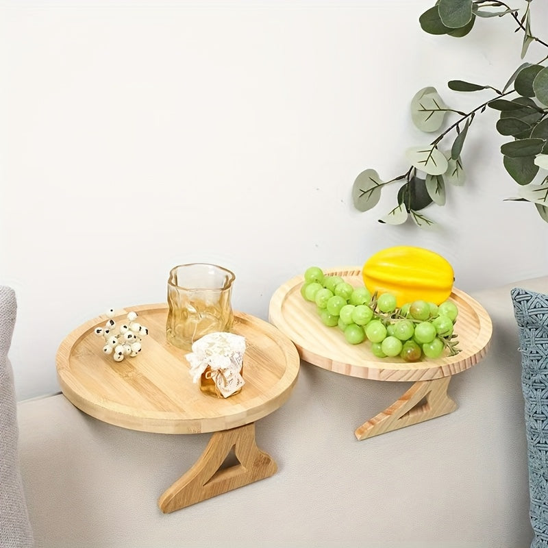 Wooden Sofa Armrest Tray Hardwood Wood Color Classic Style