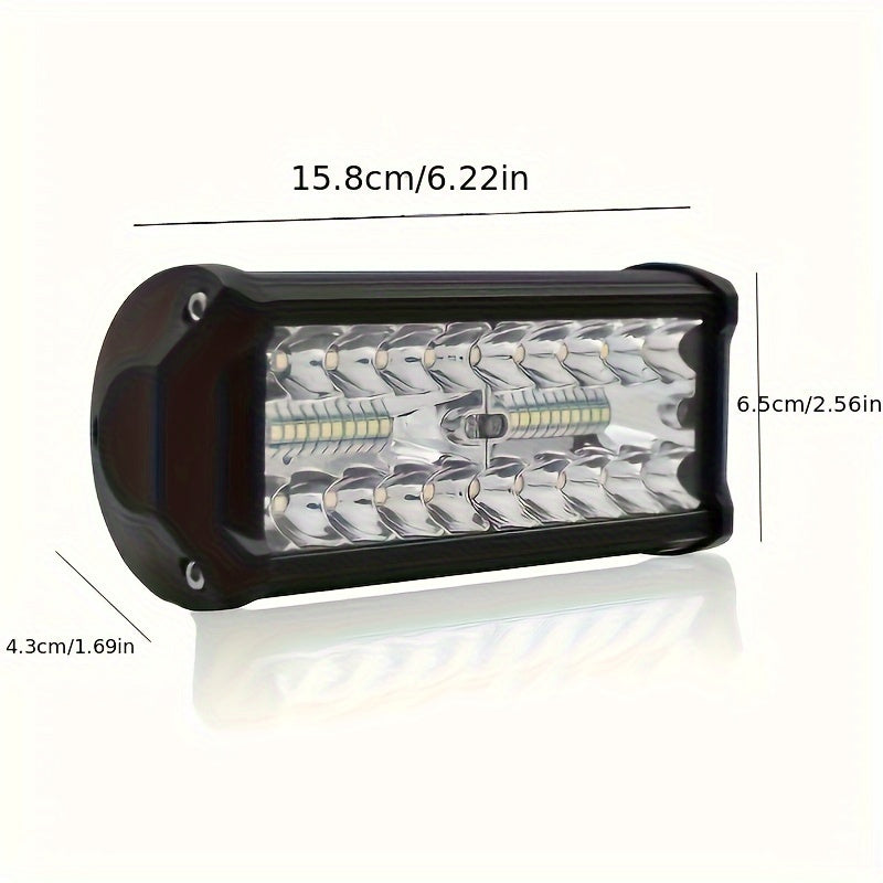 17.78cm LED Light Bar Triple Row Work Light Off Road Fog Driving 12V 24V