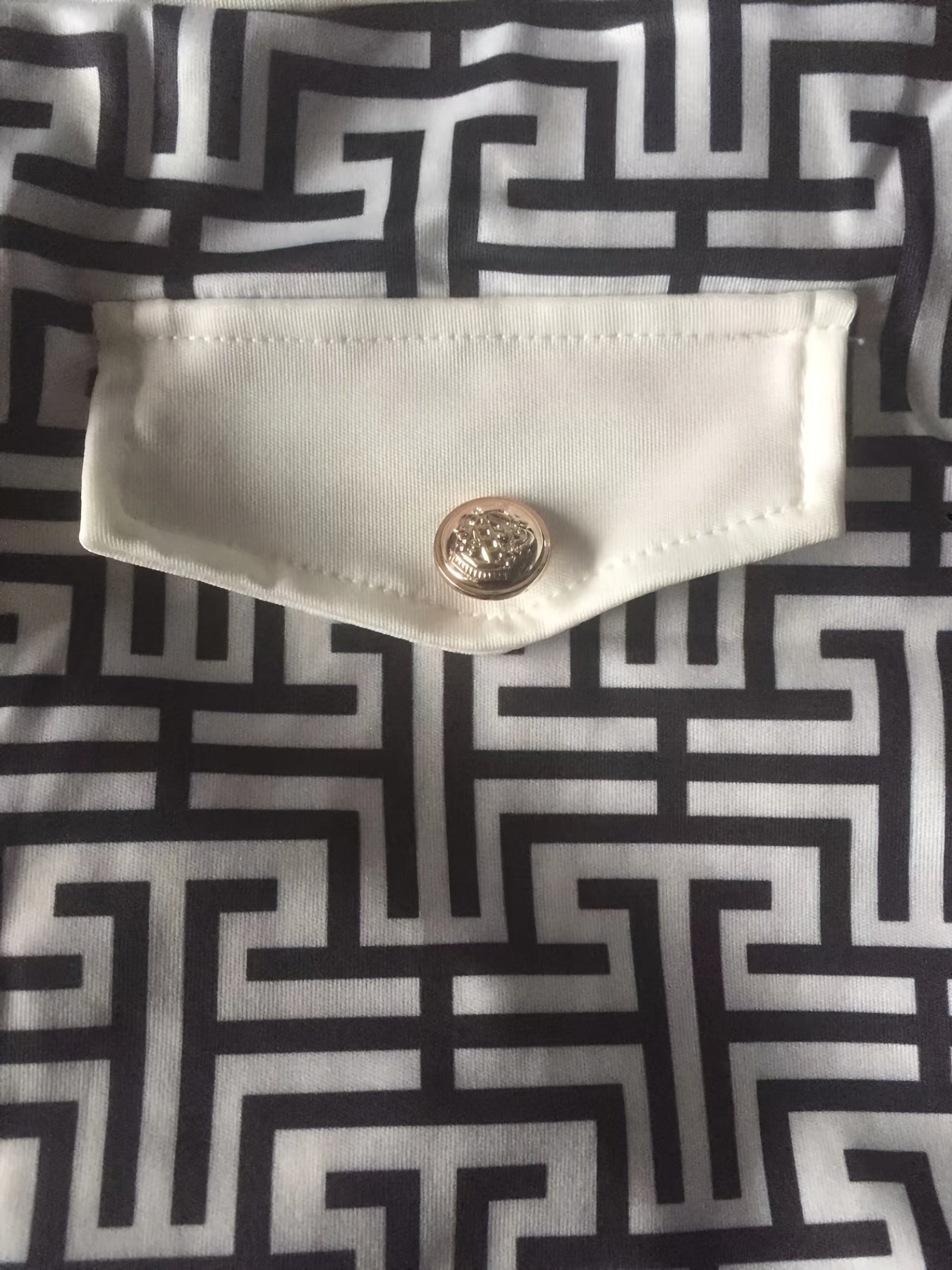 Women's Plus Size Geometric Print Wide Leg Jumpsuit Medium Stretch