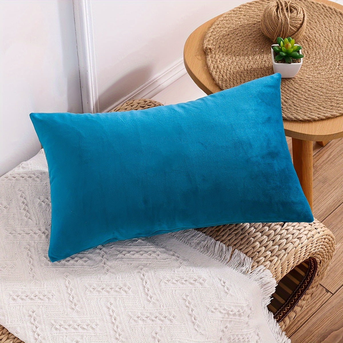 Velvet Throw Pillow Cover for Sofa Bed Decor 18x18 Inches Gray