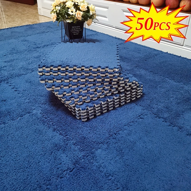 Set of 30/50 Interlocking Foam Floor Mats Square Carpet Area Rug Anti-Slip Seat Pads