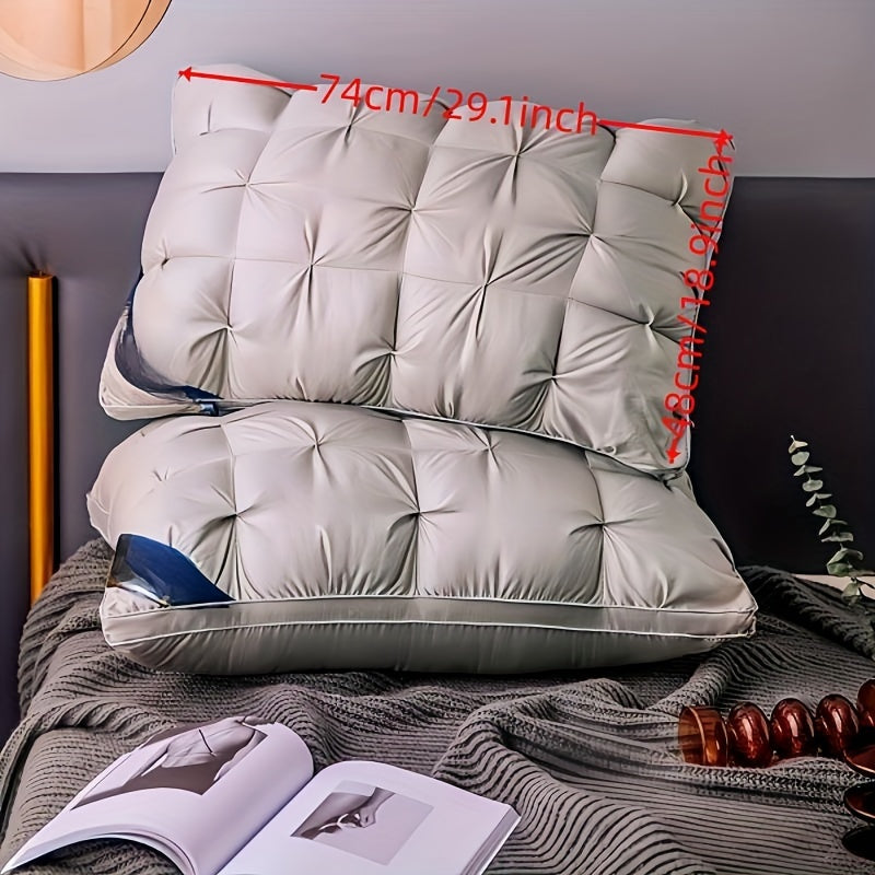 Inserciones de almohadas de felpa suave para durmientes de lado, lavables a máquina, transpirables, no deformables, set de dos