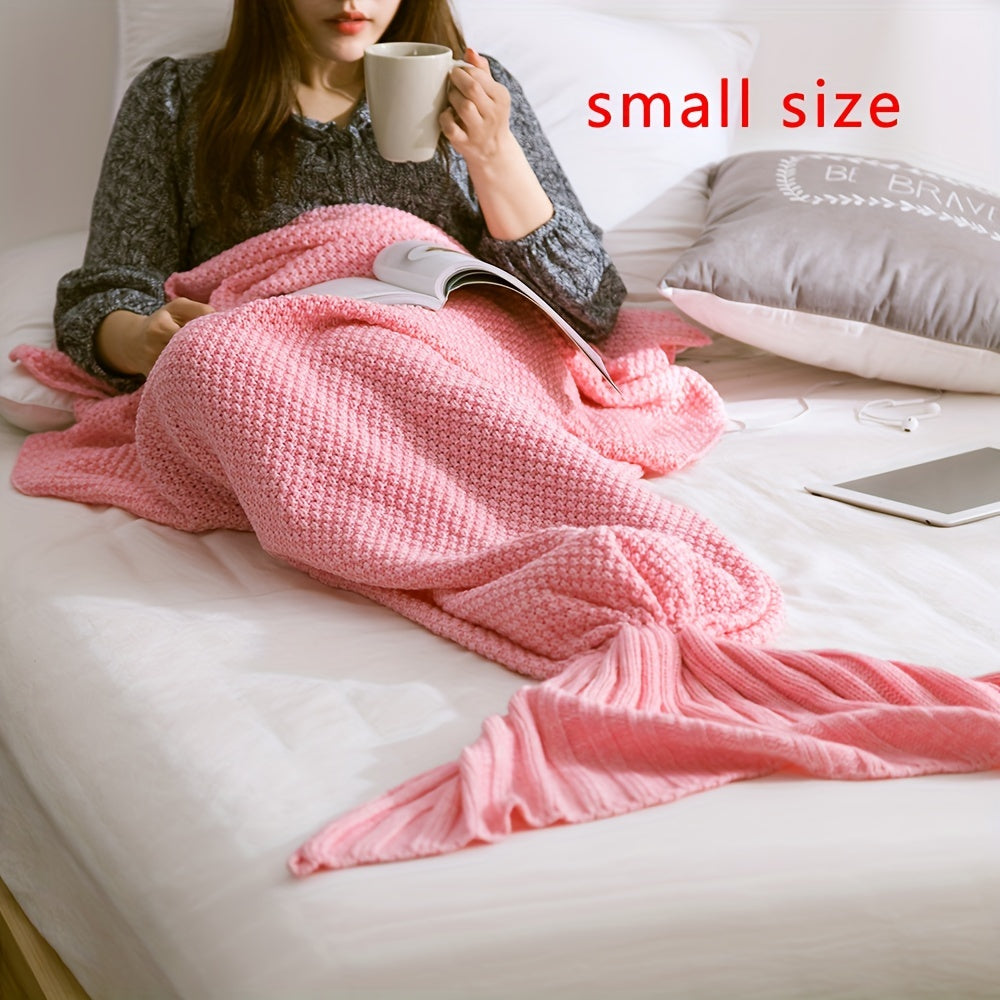 Mermaid Tail Blanket Crochet Cozy Lounge Sleep Gift for Women