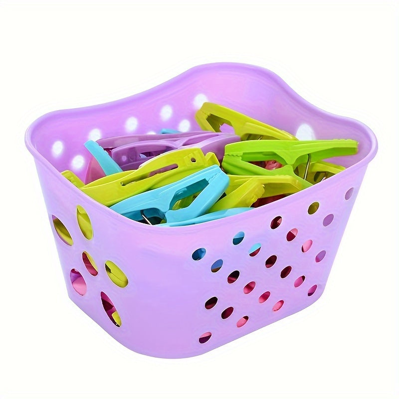 30 Pieces of Durable Plastic Clothes Clips for Drying Small Garments