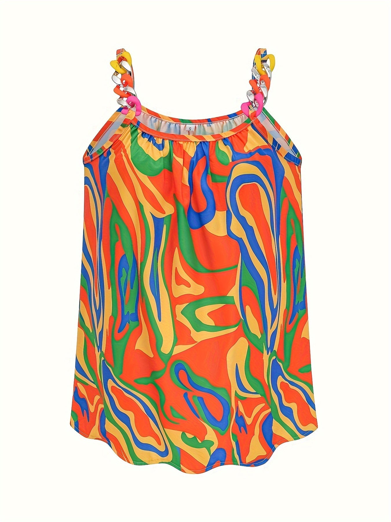 Plus Size Floral Print Cami Top Sleeveless Summer Women’s Clothing