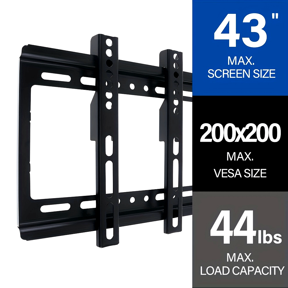 Ultra-Slim Wall Mount Bracket for TVs and Monitors 14-43 Inches VESA200