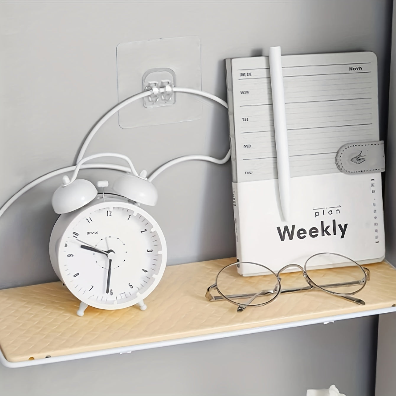 Multi-Functional Transparent Wall Sticker Organizer for Kitchen Bathroom Storage