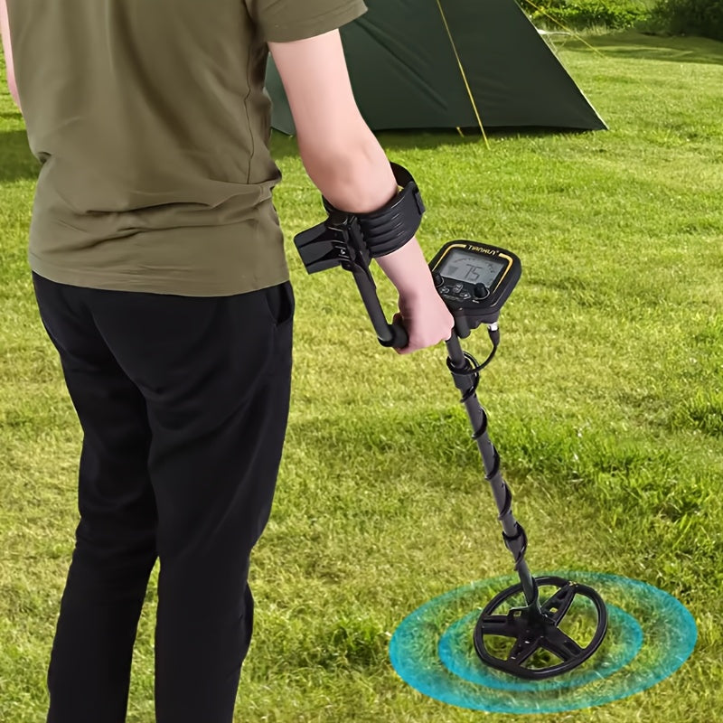 Professional Metal Detector 2.5m chuqurlik skaneri bilan, xazina ovchilar uchun ideal Golden Finder, batareya bilan ishlaydi (batareya kiritilmagan), mustahkam plastik konstruktsiya, yer ostida foydalanish uchun mukammal.