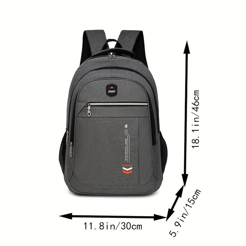 Katta sig'imga ega, erkaklar va ayollar uchun mo'ljallangan, kollej talabalari uchun mustahkam rucksack.