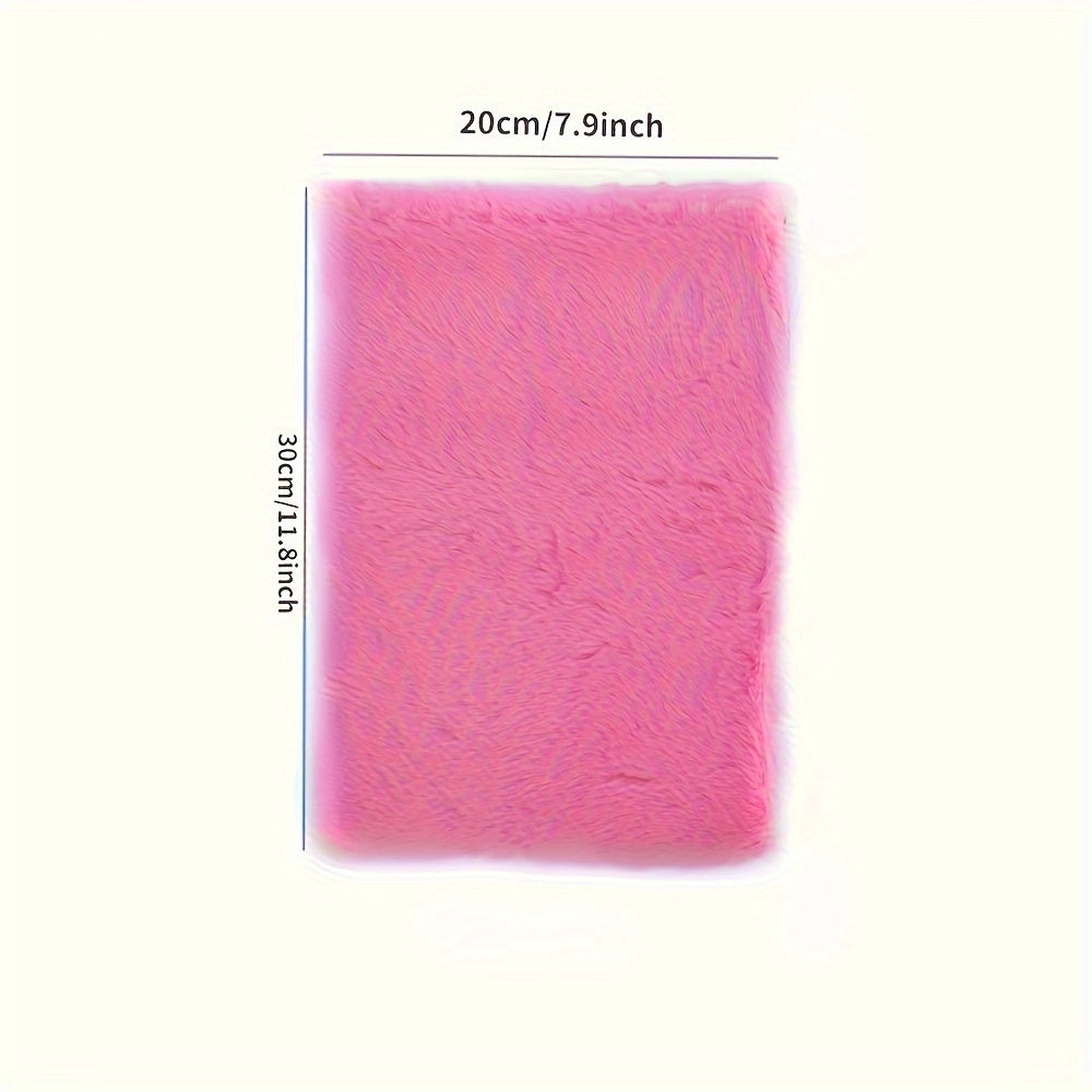 Women Soft Furry Plush Polyester Armrest Box Cover Center Console Pad