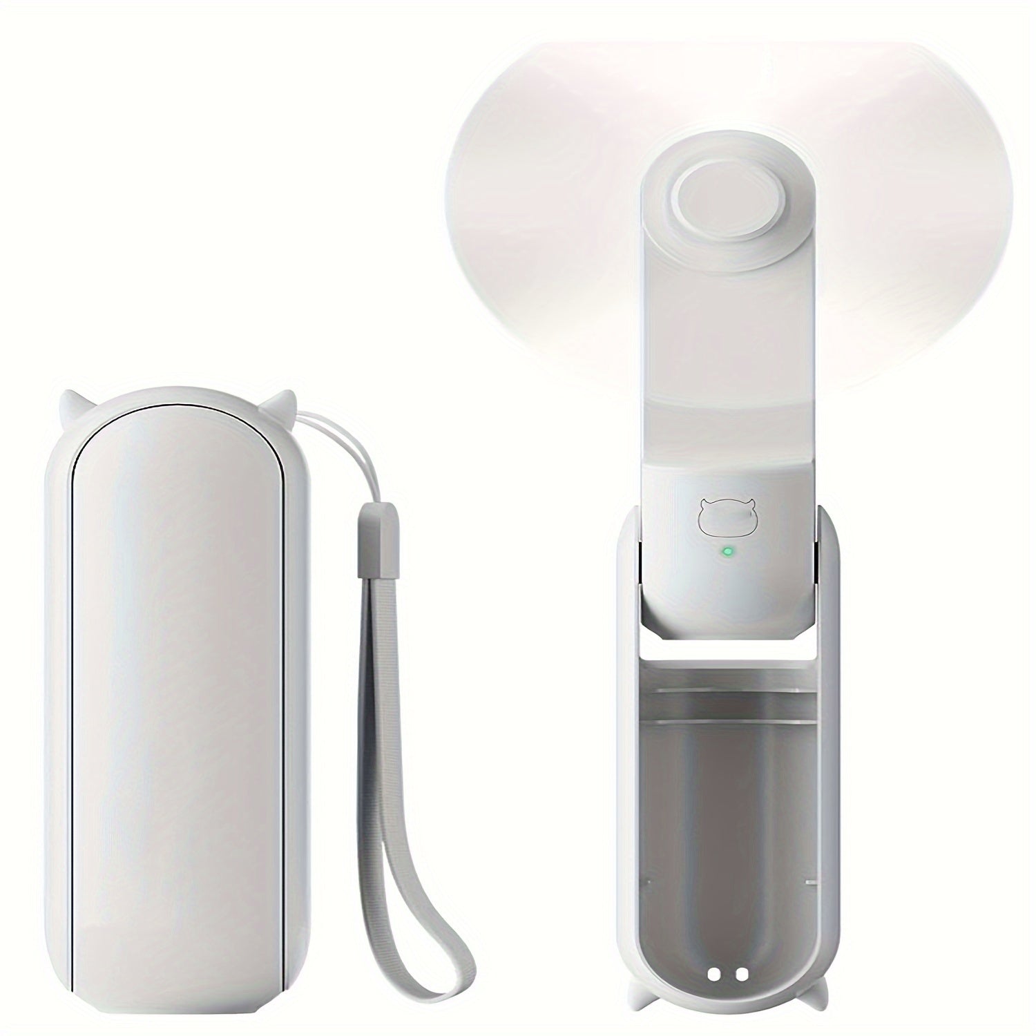 Mini Handheld Fan Foldable USB Rechargeable Portable Personal Cooling Pink Silicone Blades