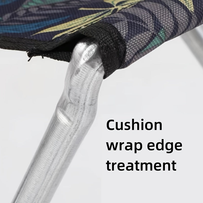 Портативный складной табурет с черной металлической рамой для рыбалки на открытом воздухе, кемпинга и отдыха - не требует электричества или дров - идеально подходит для использования дома, на кухне или в игровой комнате