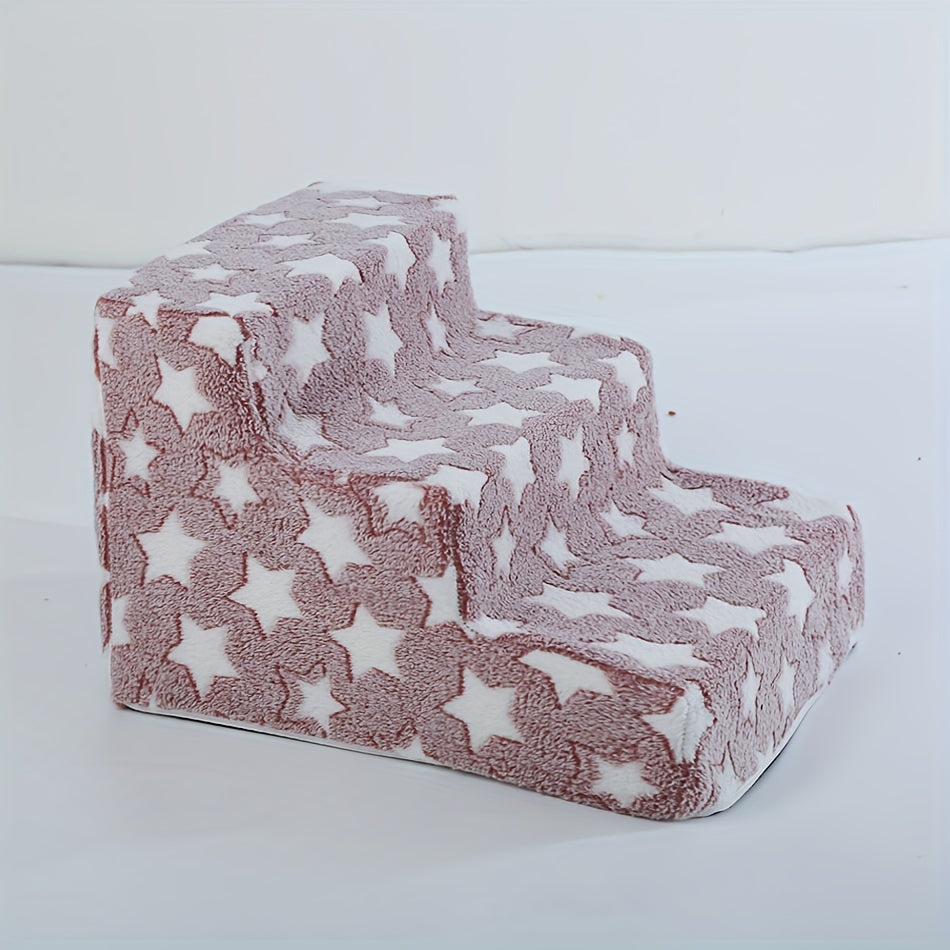 Small Medium Dog Stairs Non-Slip Sponge Removable Cartoon 3 or 4 Steps