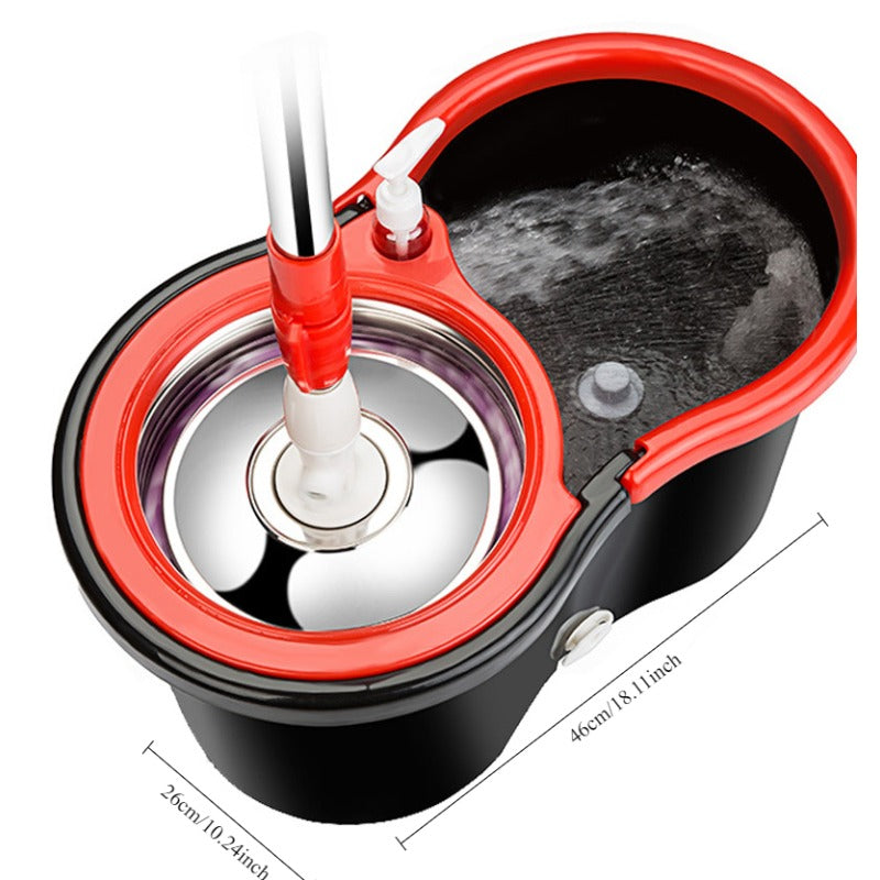 Mustahkam Plastik Ikki Haydashli Aylanma Mopa To'plami va Yuvish Chekasi - Samarali Yashash Xonasi, Yotoqxona va Polni Tozalash uchun Qo'l Bilan Ishlatish