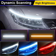 Car Interior LED Strip Lights 60cm 24inch Flexible Ambient Decor 12V
