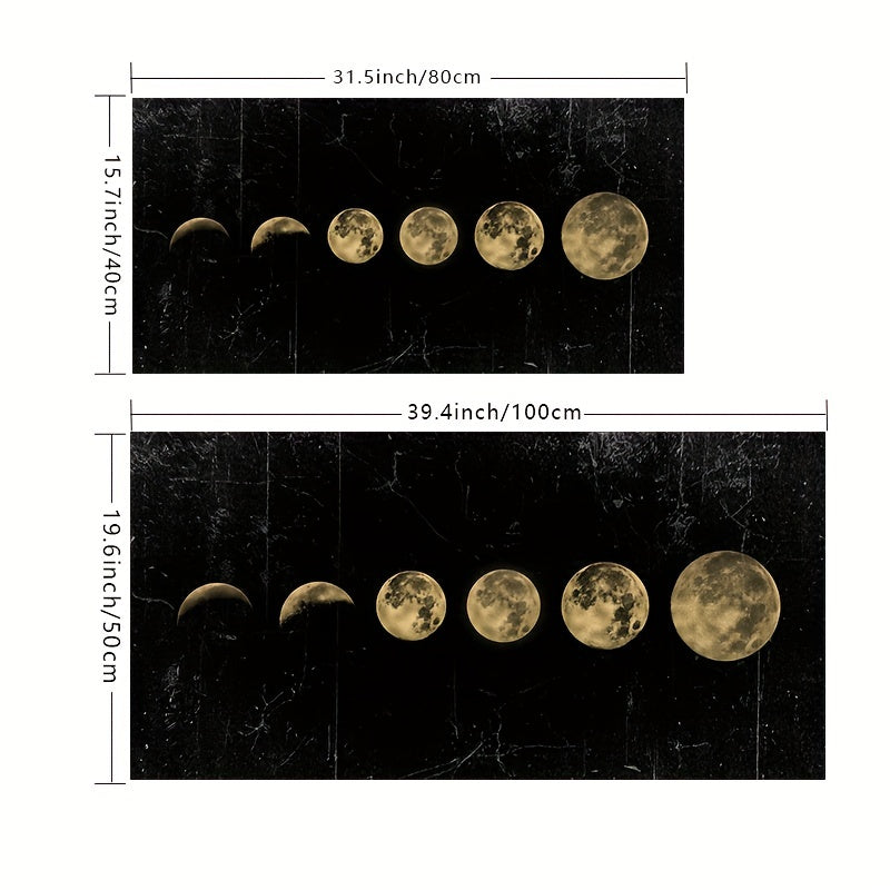 Minimalist Moon Eclipse Canvas Wall Art for Living Room Bedroom Decor 15.7x31.5 Inch