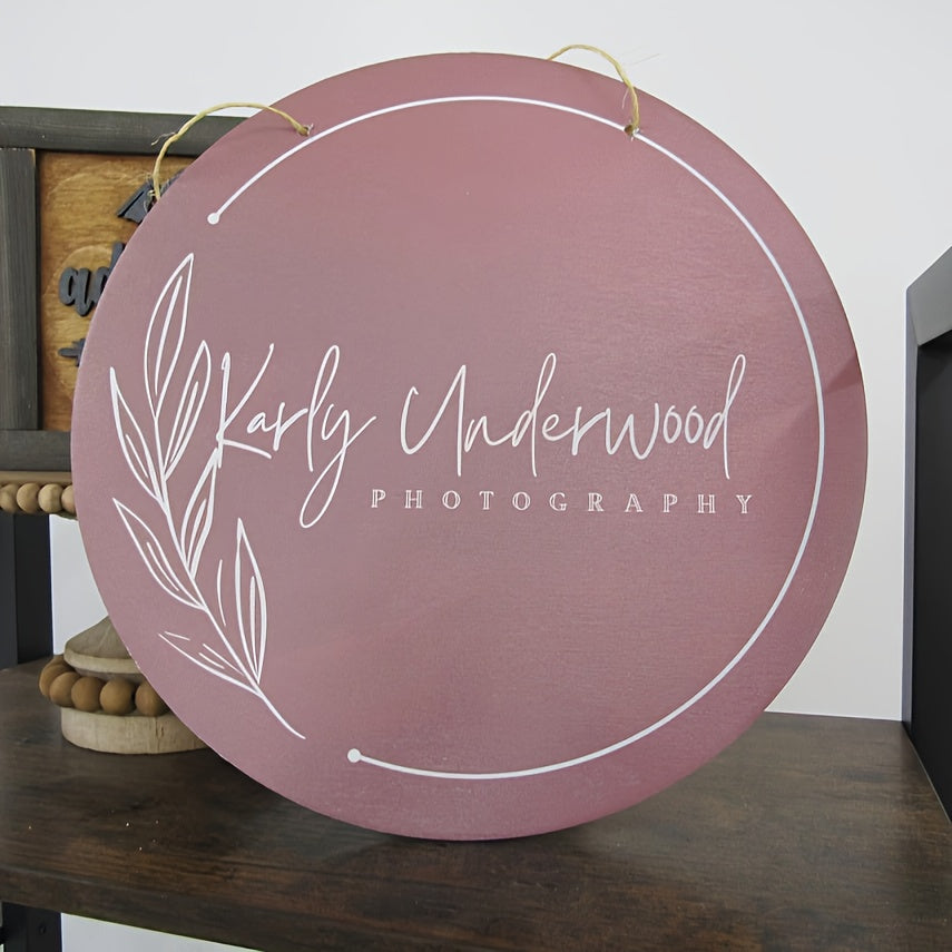 Personalized Family Name Wall Sign with Wood Grain Finish for Home Decor and Wedding