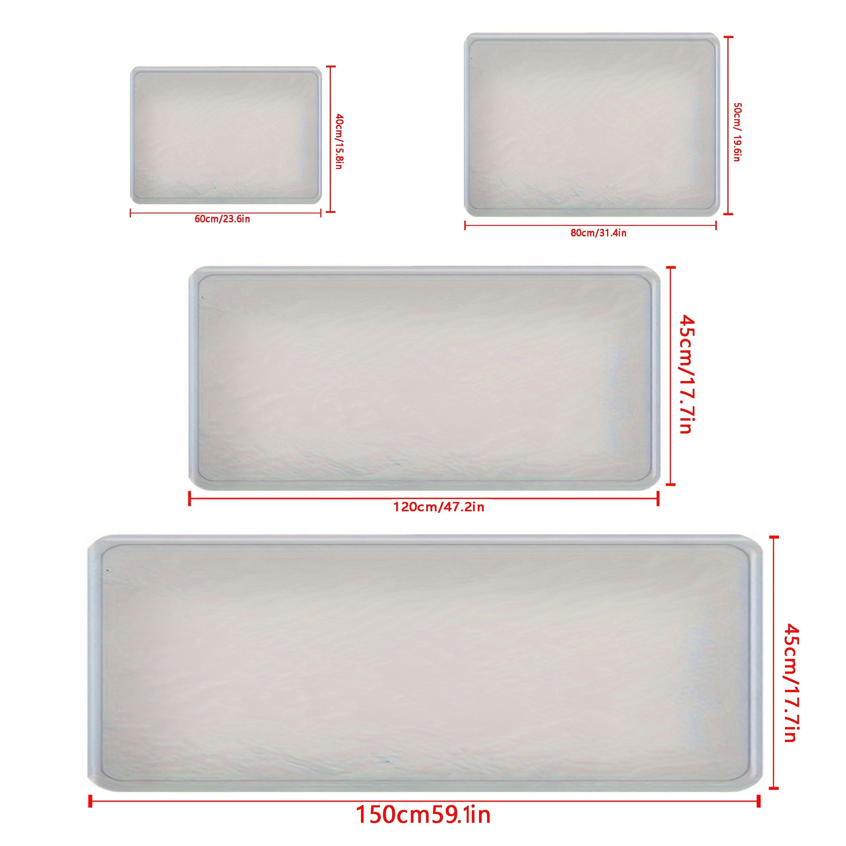 Seaside Stone Floor Mat Non-Slip Washable Entrance Living Room Kitchen Bathroom 1cm