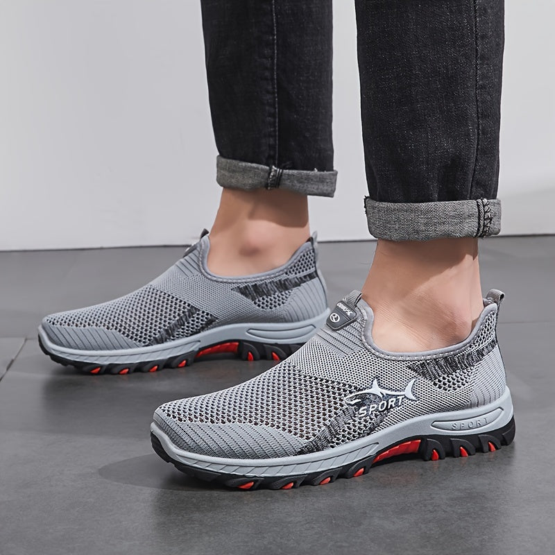 Men's Breathable Mesh Slip-On Athletic Sneakers for Casual Sports Spring Summer