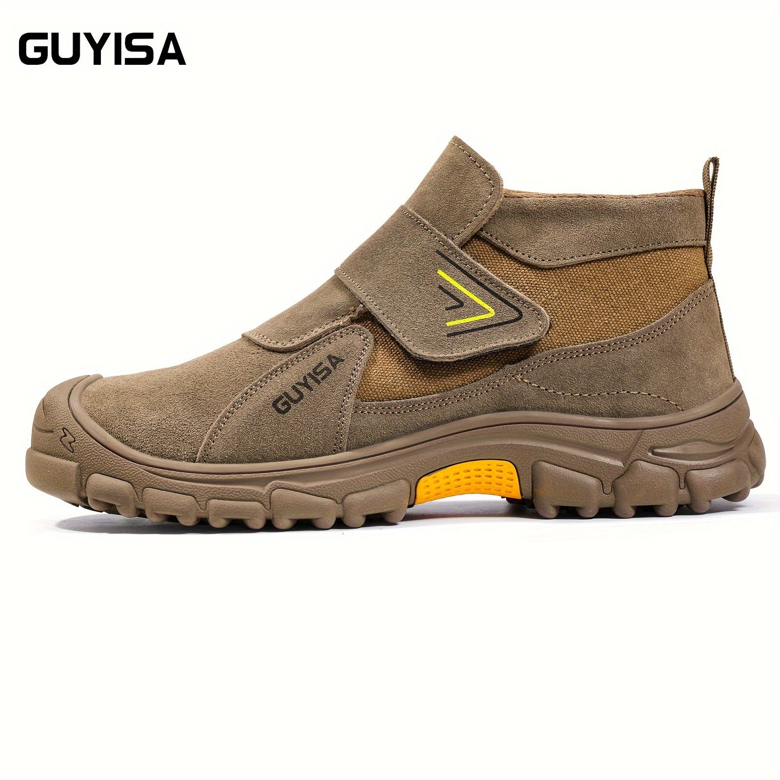 Zapatos de seguridad para hombre con punta de acero y suela de goma, casual para exteriores, para todas las estaciones