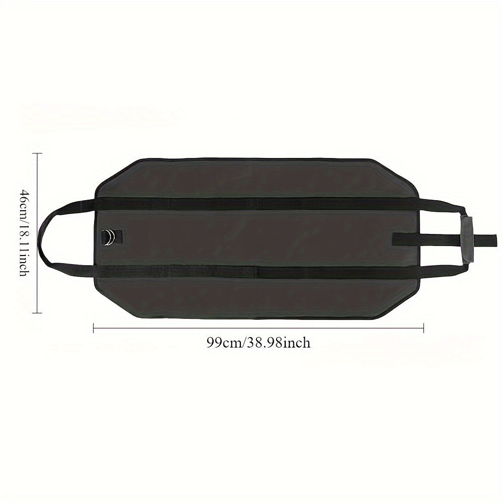 Bolsa de transporte de madera de trigo de gran capacidad con asas para transporte de troncos al aire libre