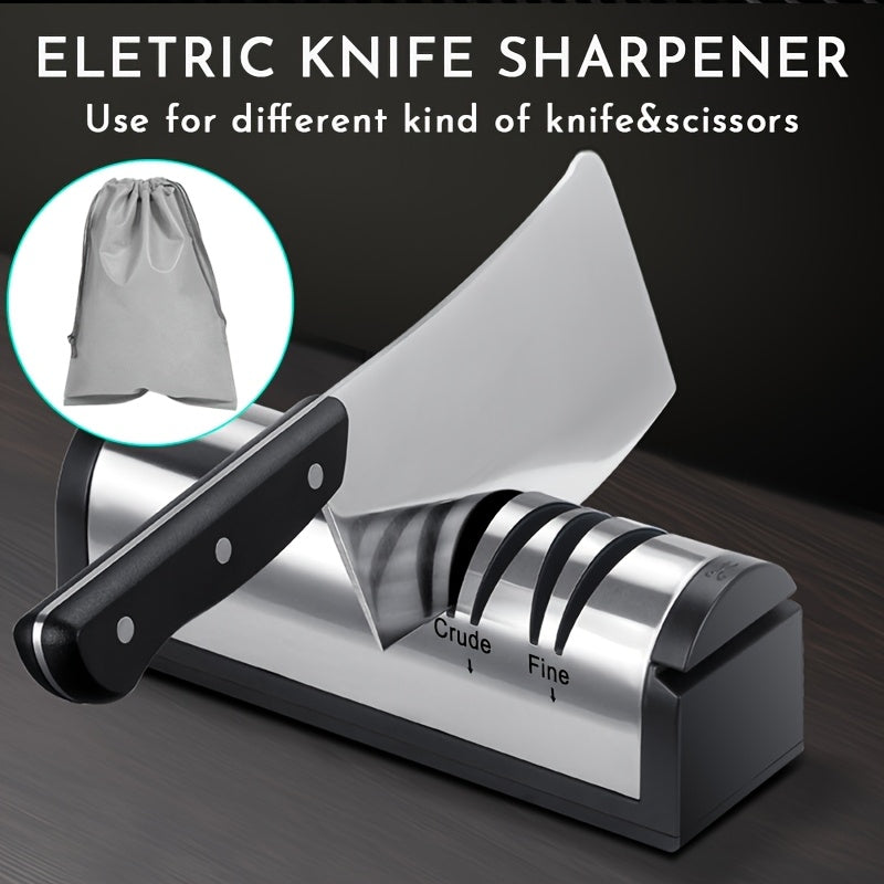 3in1 USB Electric Knife Sharpener with Storage Bag, fast, automatic for kitchen
